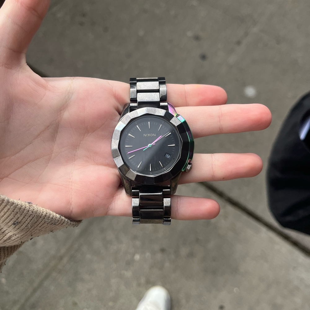 Nixon Black and Iridescent Watch